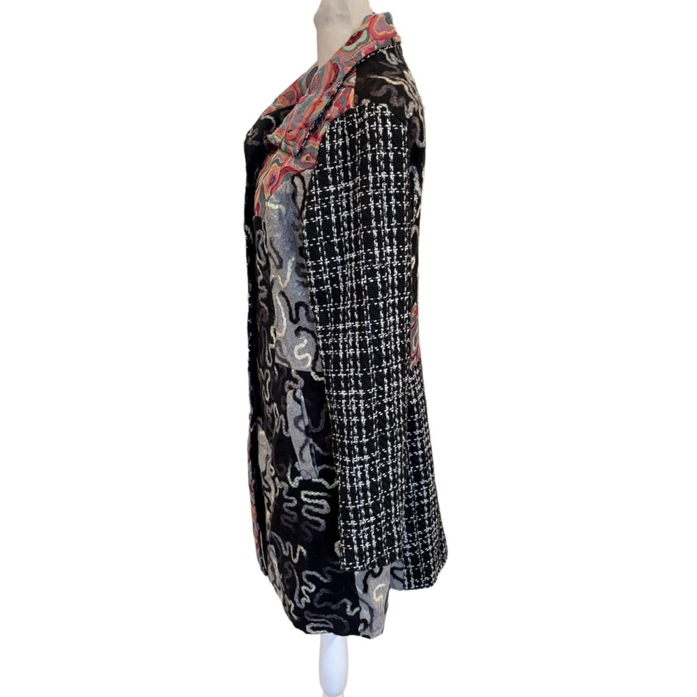 Adore Sz S coat. Multimedia patchwork artsy quirky art to wear Phoebe Buffet - Picture 2 of 9